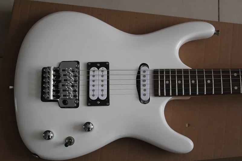 Безплатна доставка най-високо качество нова бяла електрическа китара с Tremolo мост в реални снимки 115