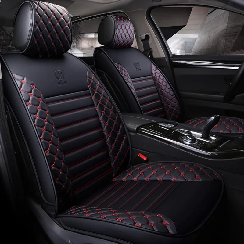 Висококачествен PU кожен капак за столче за кола За Renault Clio / За Nissan March Micra K13 MK4 IV (предна + задна) 5-местна възглавница на седалката