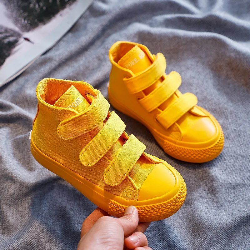 Детски нов плътен цвят маратонки бебе малко дете свободно време ходене обувки момичета мека подметка без хлъзгане платно обувки