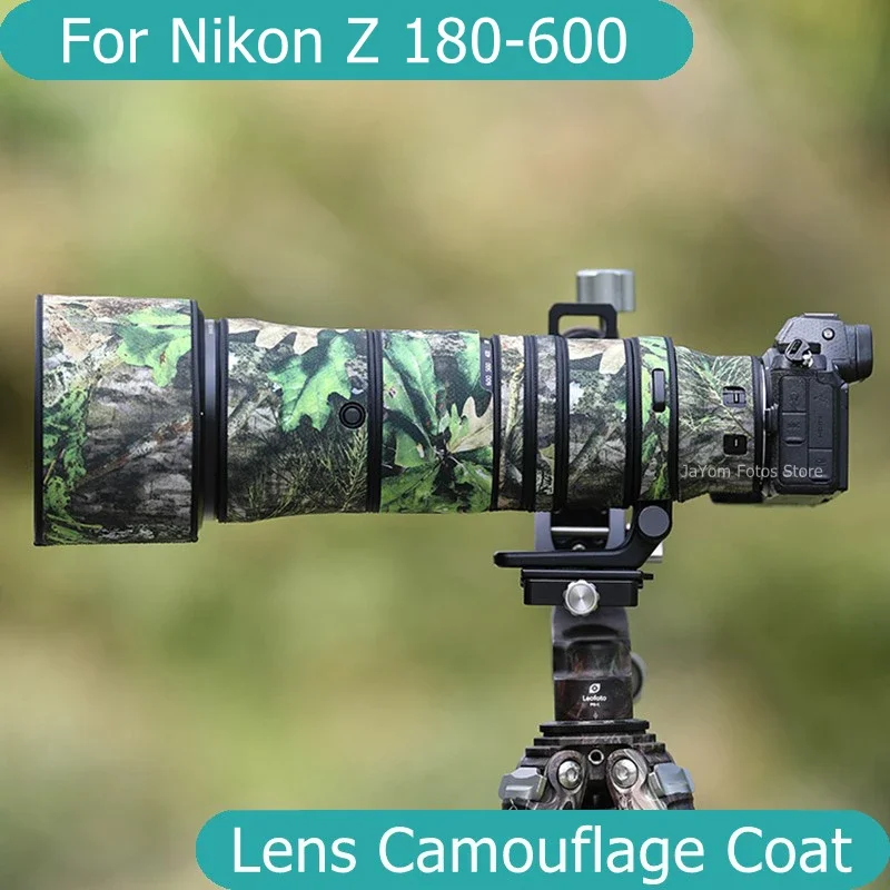 За Nikon Z 180-600mm обектив камуфлажно палто водоустойчив дъждобран ръкав случай найлон плат за NIKKOR Z 180-600 F5.6-6.3 VR