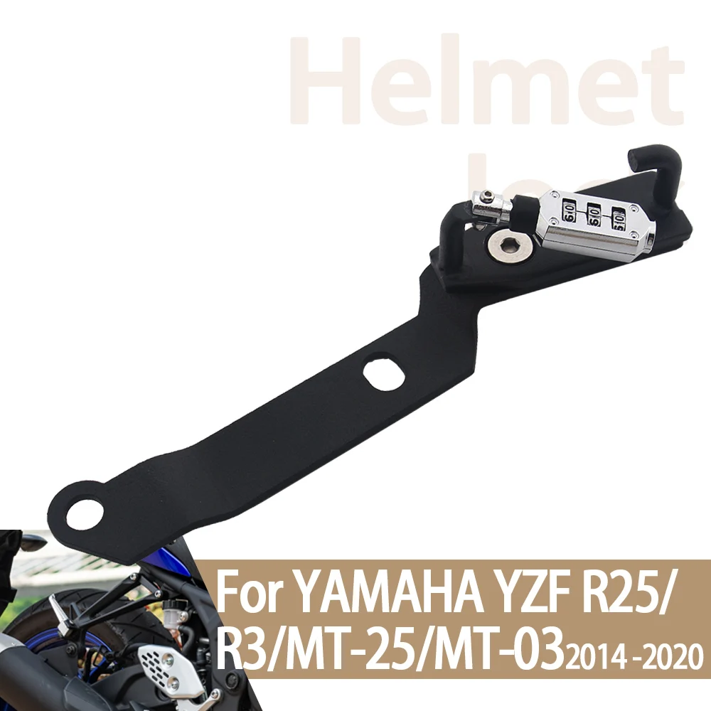 За Yamaha MT03 MT25 YZF R25 R3 каска заключване каски сигурност против кражба ръжда доказателство заключване мотоциклет каска парола заключване