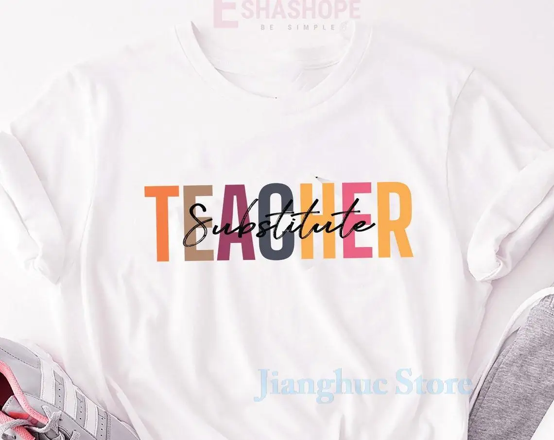 Заместваща учителска риза Заместващ учителски подарък Първи учебен ден Екип на учителя Екип Екип Обратно на училище