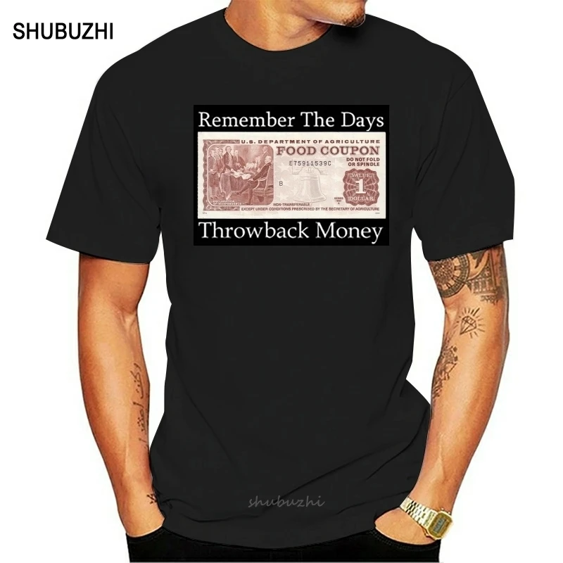 Запомни дните Връщане на пари Храна печат T риза хип-хоп Tee смешно тениска Homme плюс размер тениска