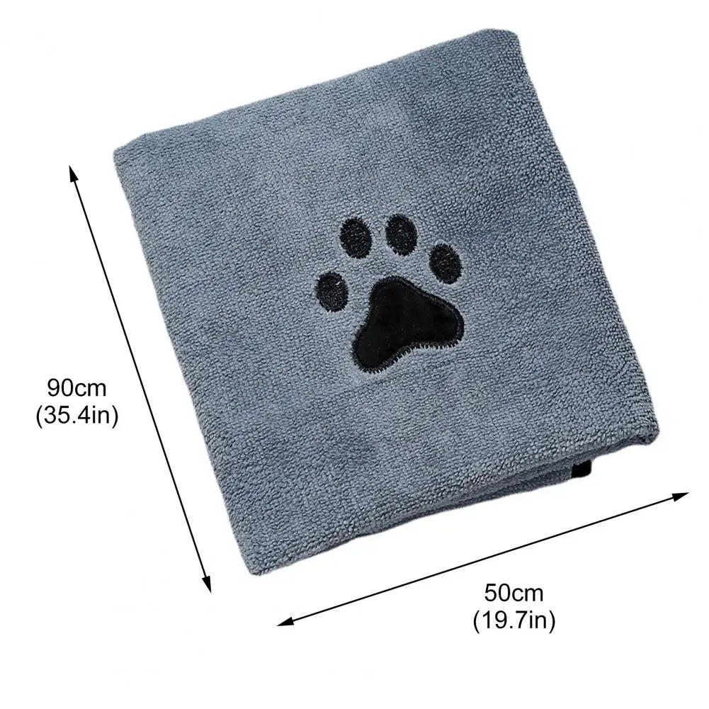 Издръжлива кърпа за сушене на домашни любимци Мека поддържа топла лапа печат Домашен любимец куче сушене халат кърпа