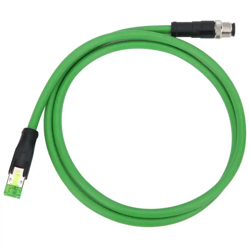 кабелен конекторен кабел M12 към RJ45 Patch кабел 4Pin мрежов кабел за индустриални Ethernet приложения IP67