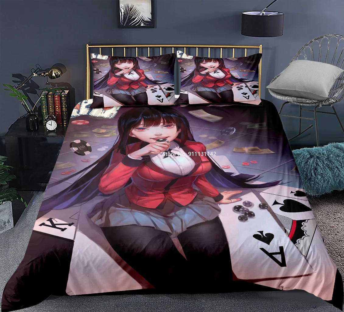 Класика Японски аниме луд Bide Abuchi печат спално бельо спалня декорация дома надолу юрган покритие възглавница покритие 2-3 парчета