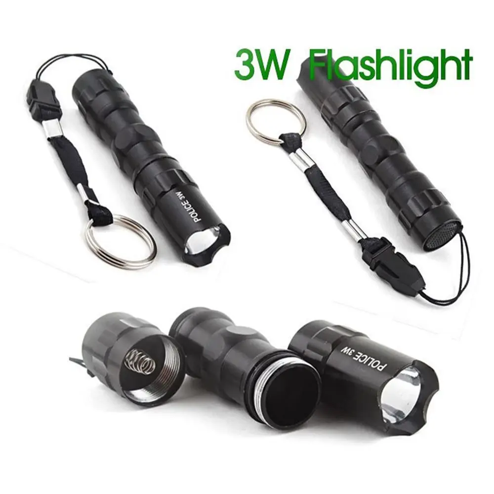Ключодържател Handy мода 3W полицията водоустойчив факел мини LED къмпинг лампа светлина фенерче факел