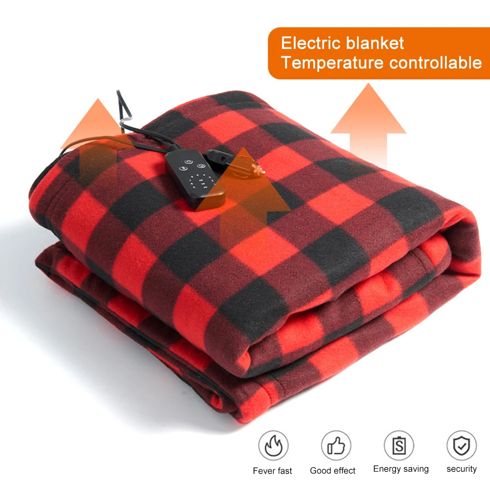 Кола електрически отопляемо одеяло отопление мат бързо отопление 12V електрически подложка нагревател 9 регулируема температура автоматично изключване за кола къмпинг