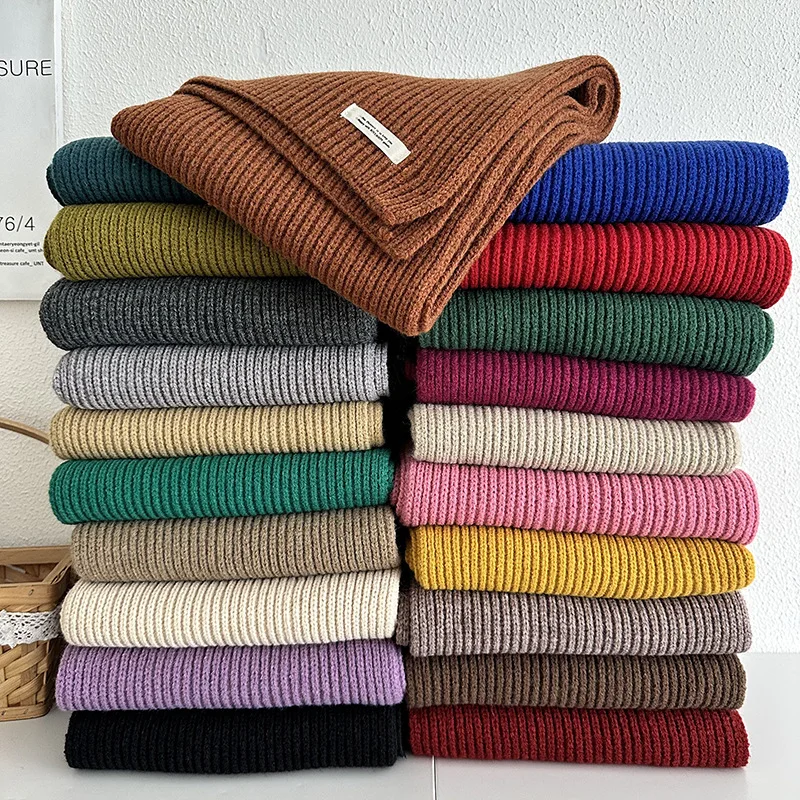 Корейски шалове за жени есен и зима дебел плетен шал унисекс дълъг размер топла мода женски врата одеяло тайна 2023