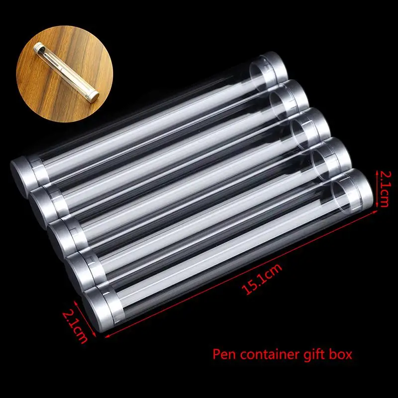 Кристална прозрачна пластмасова кутия за писалки Подаръчна кутия Метална кутия за писалка Прозрачен калъф за писалка