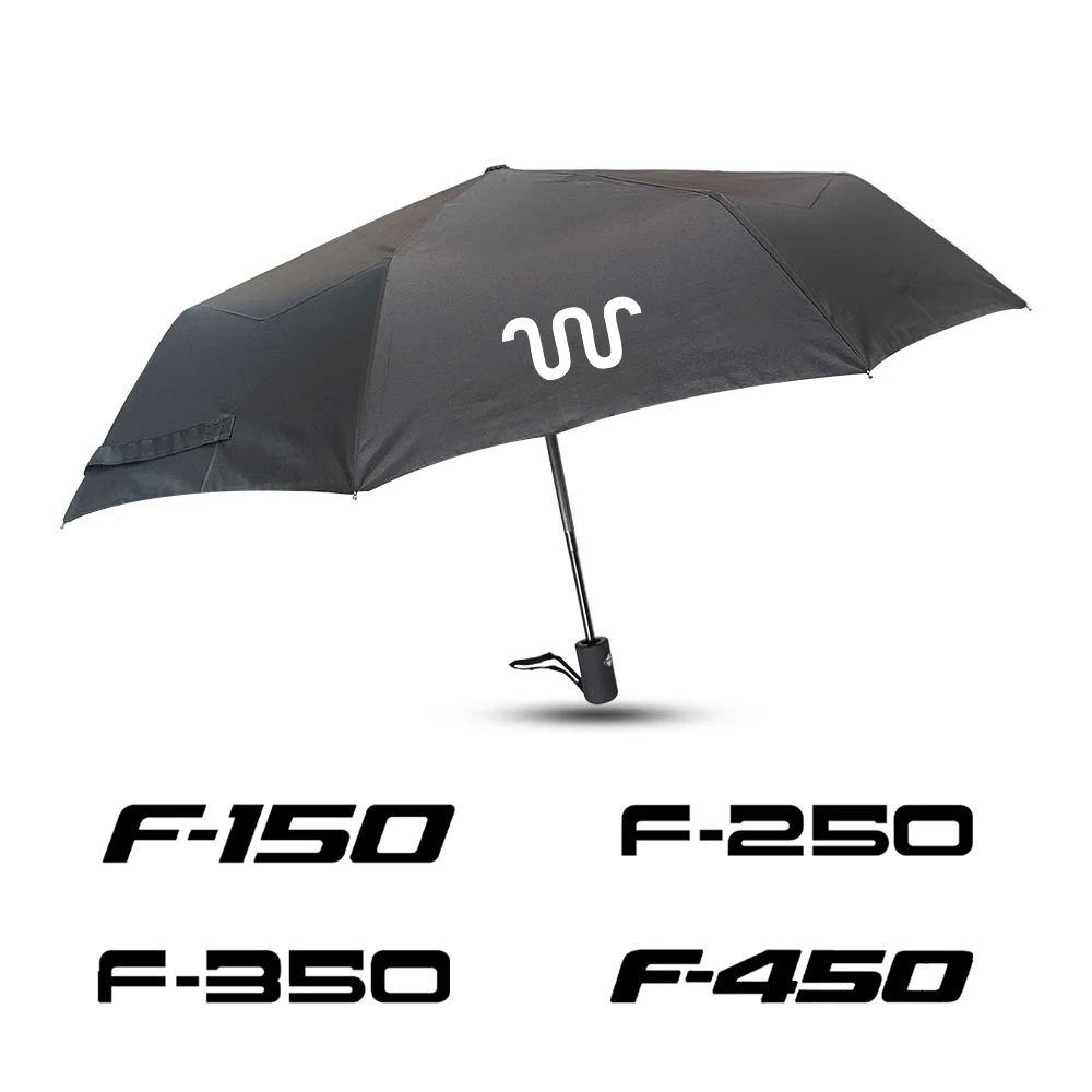 Напълно автоматичен компактен сгъваем чадър за лого на модна кола за Ford Pickup KING RANCH F150 XLT F250 F350 F450 F650 Аксесоари
