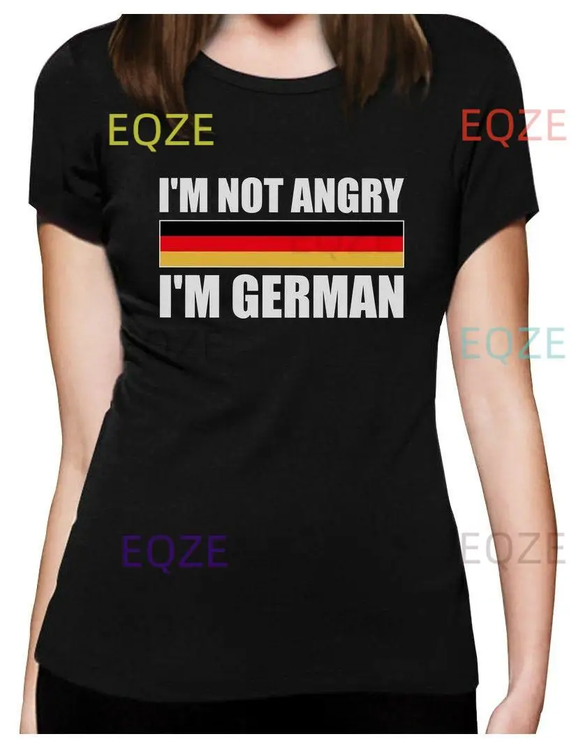 Не съм ядосан, аз съм германец Смешни Октоберфест Дамска тениска Германия Знаме