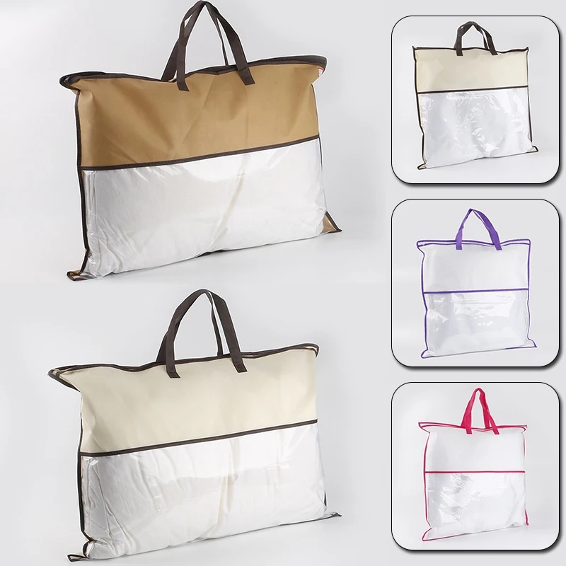 Нетъкани чанти Сгъваема чанта за съхранение с дръжка Голям капацитет Преносими дрехи Играчки Организатор чанти Начало Организатор Консумативи