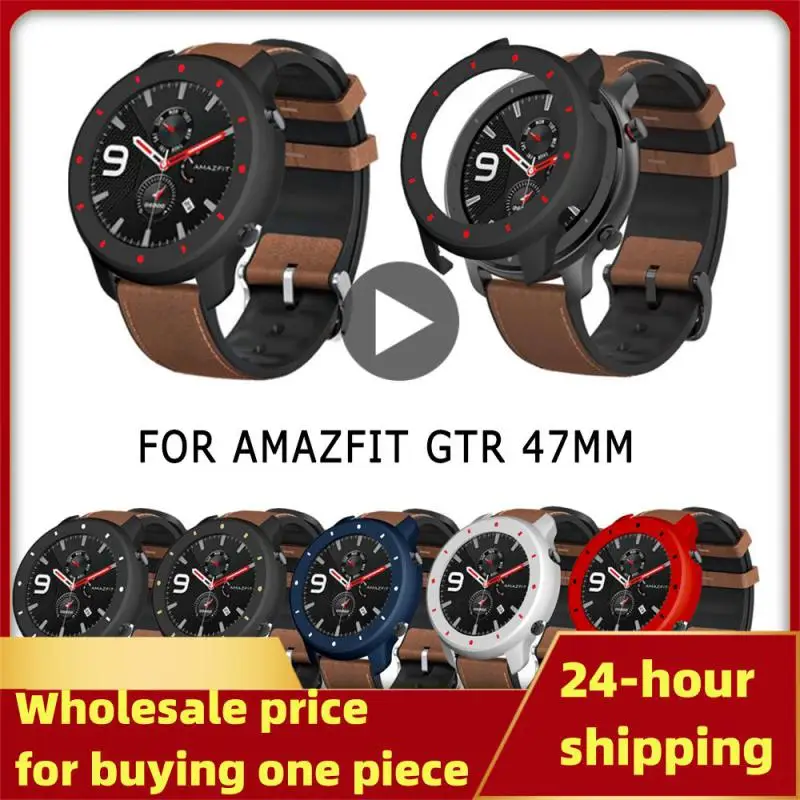 нов калъф за Amazfit GTR 47mm силиконов калъф за часовник Калъф за часовникова точка Спортен защитен капак Светещи защитни аксесоари за кожа