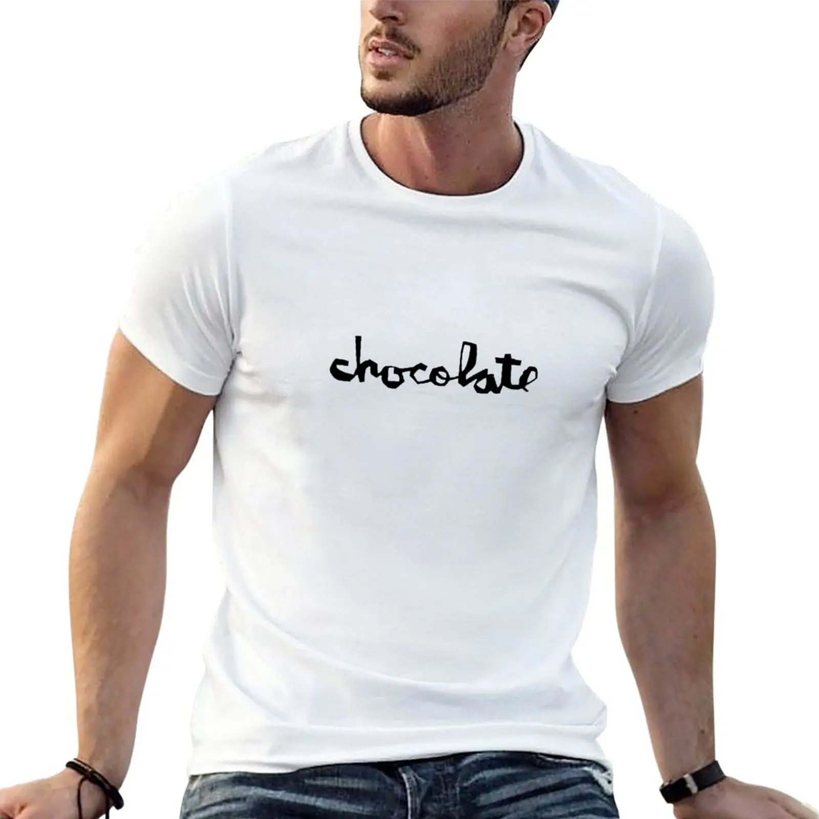 Нов НАЙ-ПОДХОДЯЩ Шоколадови скейтбордове тениски хипи дрехи мъжки графични тениски пакет