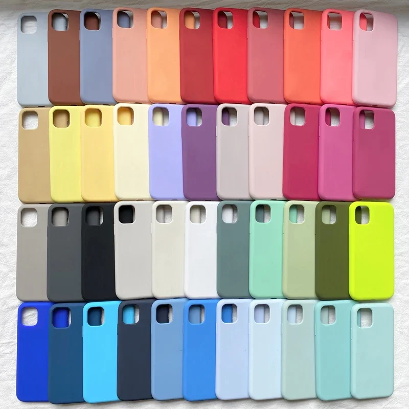 Оригинални официални силиконови калъфи за iPhone 11 15 14 13 12 Pro Max калъф за Apple iPhone 13 14 11 15 13 12 Pro 7 8 SE 2020 Калъф