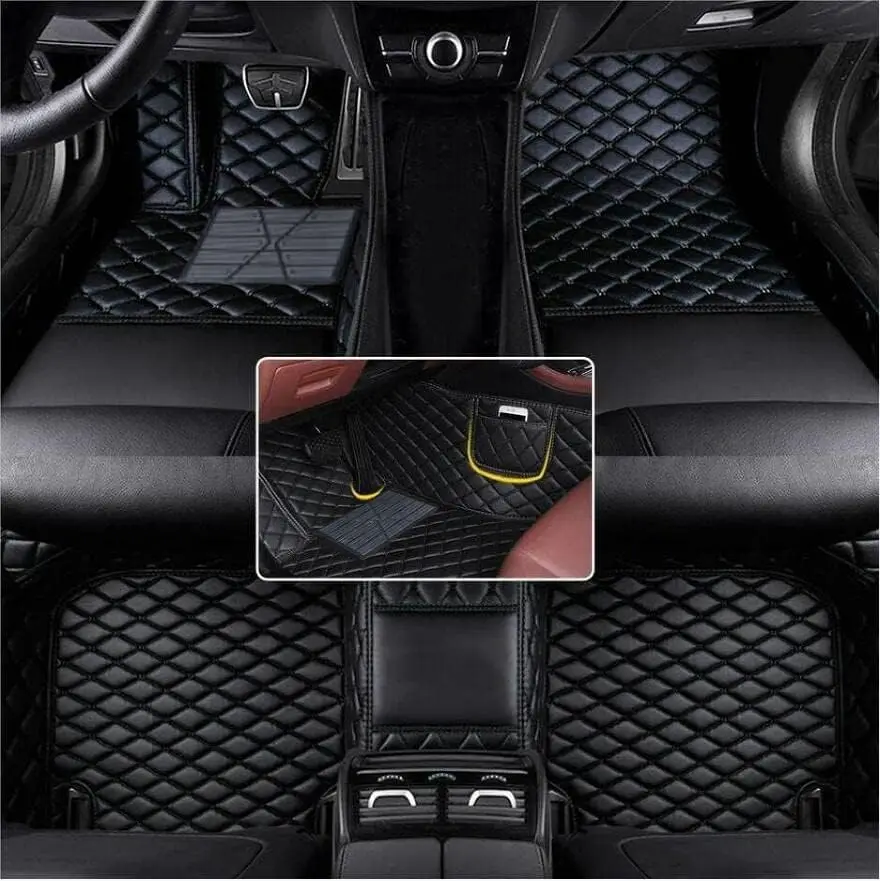 Персонализирана стелка за кола от изкуствена кожа за Audi A6 C6 2005 2006 2007 2008 2009 Защитете интериора на вашия автомобил