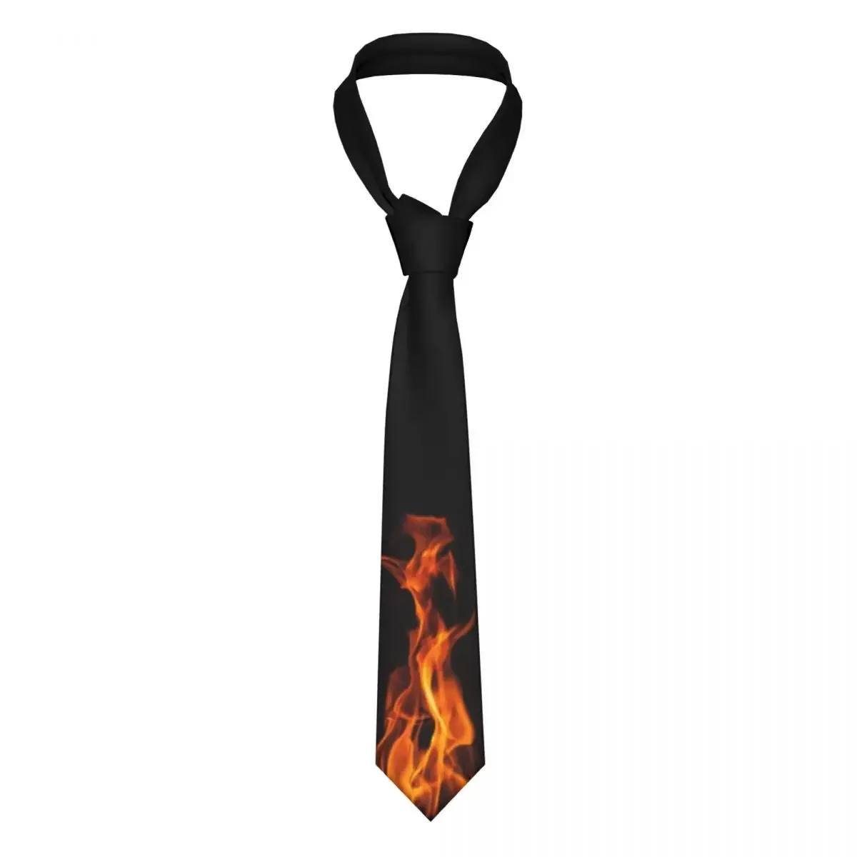 Пламъци на черен фон Вратовръзки Унисекс 8 см вратовръзка за мъжка риза Аксесоари Сватбени аксесоари Подпори