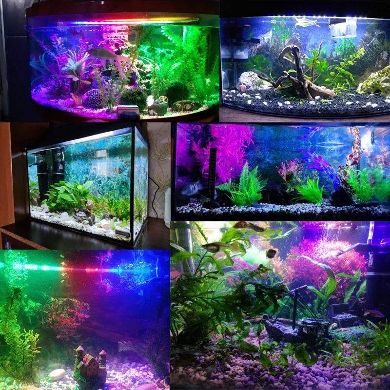 Подводно подводно Водоустойчив 5730chip риба резервоар аквариуми декор аквариум лампа растат растителна светлина