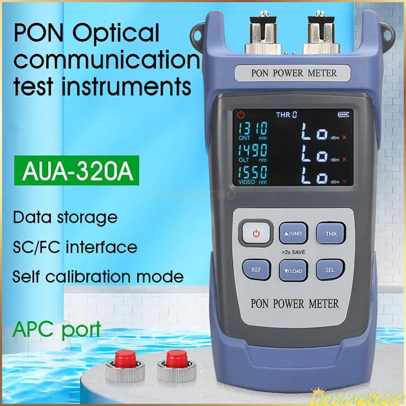  прецизен инструмент AUA-320 оптичен PON електромер FTTX / ONT / OLT 1310 / 1490 / 1550nm Три дължини на вълната Широк диапазон