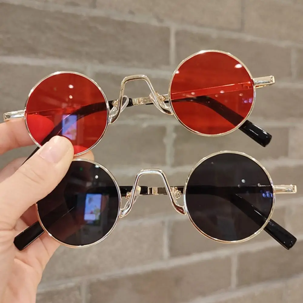 Реколта малки кръгли слънчеви очила за жени мъже кръг ретро нюанси метални хипи слънчеви очила UV400 защита модерен пънк очила