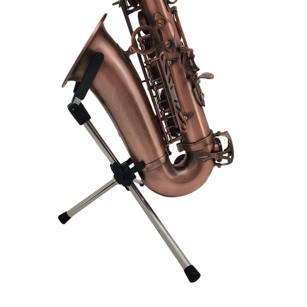 Сгъваема саксофонна стойка за алто / тенор / тройна саксофонна стойка за статив Вертикална скоба за дисплей аксесоари