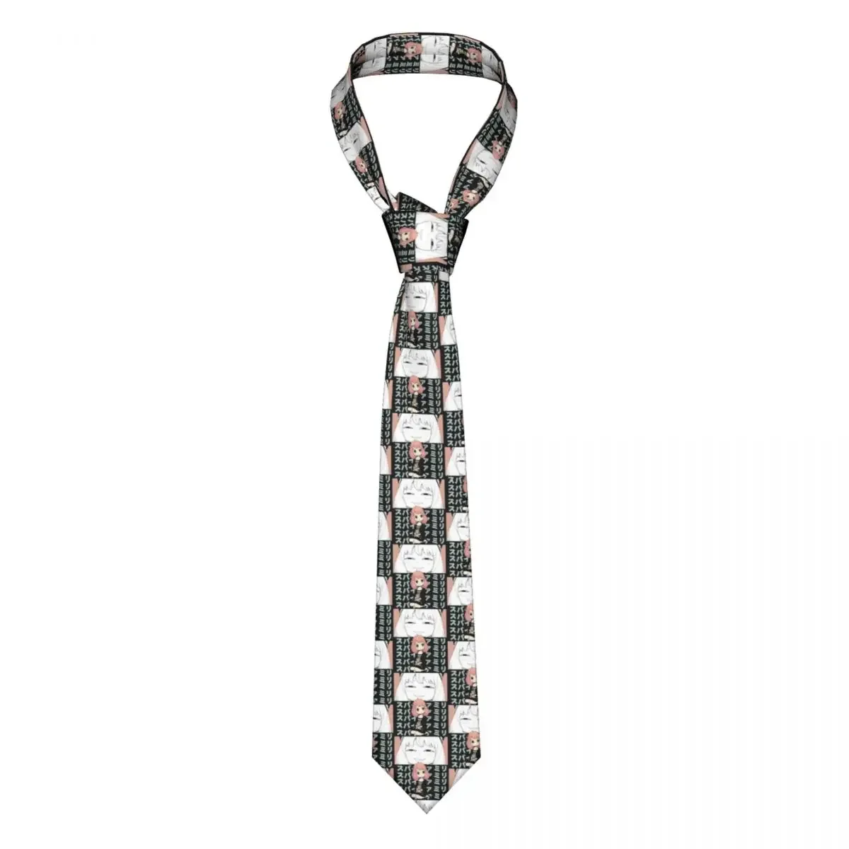 Сладък Аня вратовръзка Унисекс полиестер 8 см Spy X семейство вратовръзка за мъже кльощава тесни аксесоари подпори