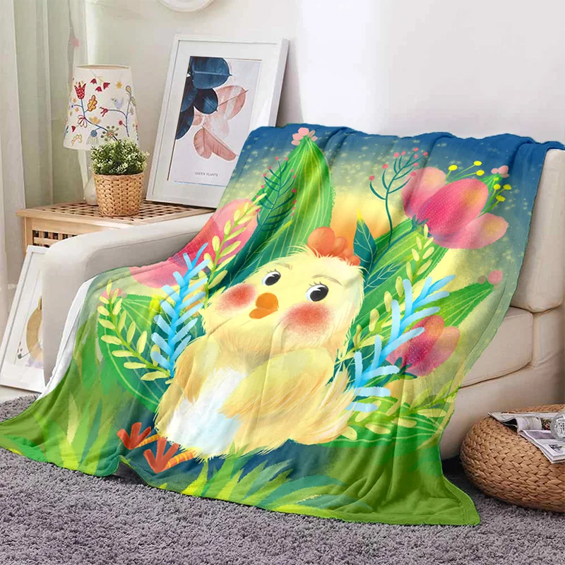 Сладък елен отпечатано одеяло за пикник, мек плюш, диван, хвърляне на легло, карикатура, модерен фланел, геометрия