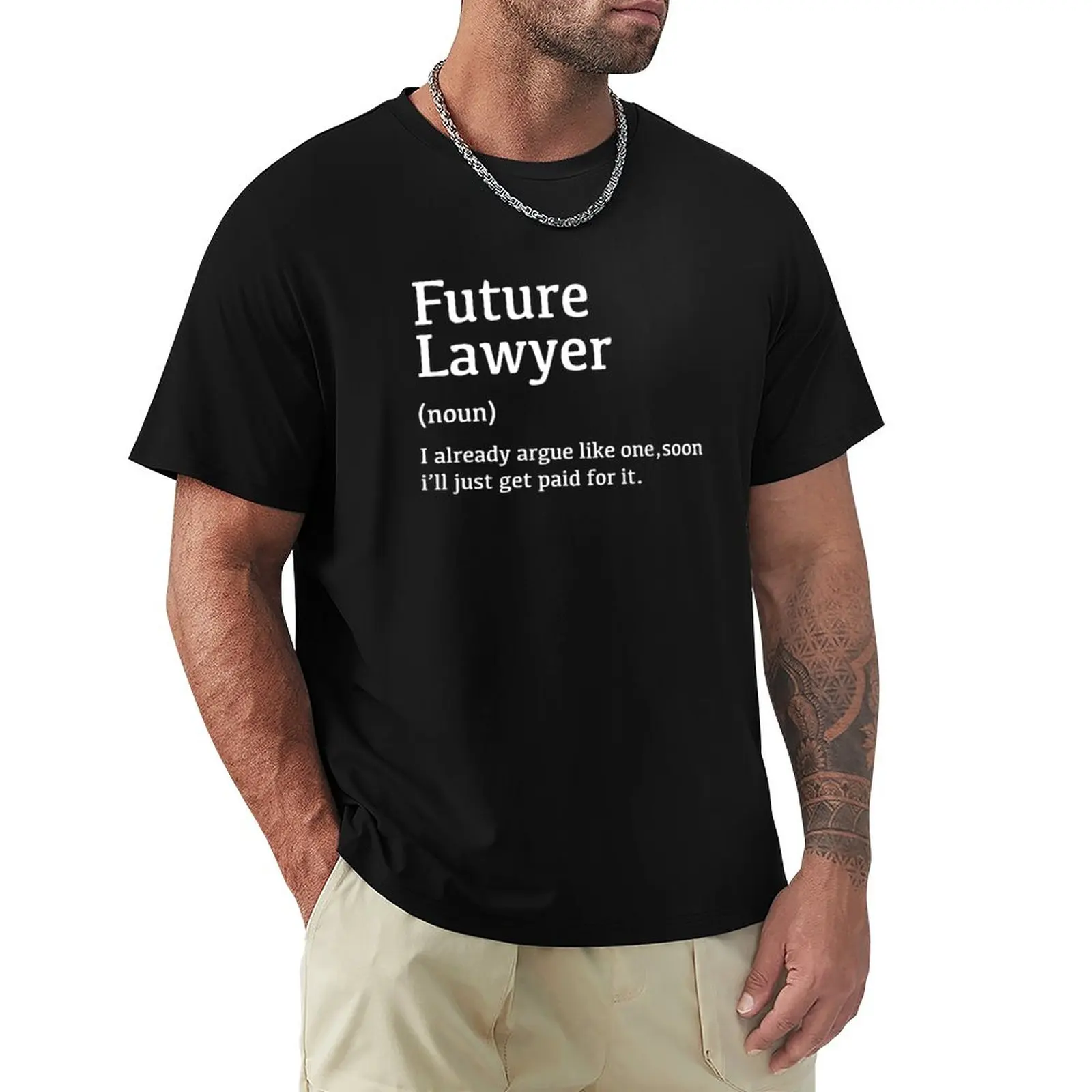 Студент по право Бъдещ адвокат Подаръци Тениска графична тениска риза с животински принт за момчета големи и високи тениски за мъже
