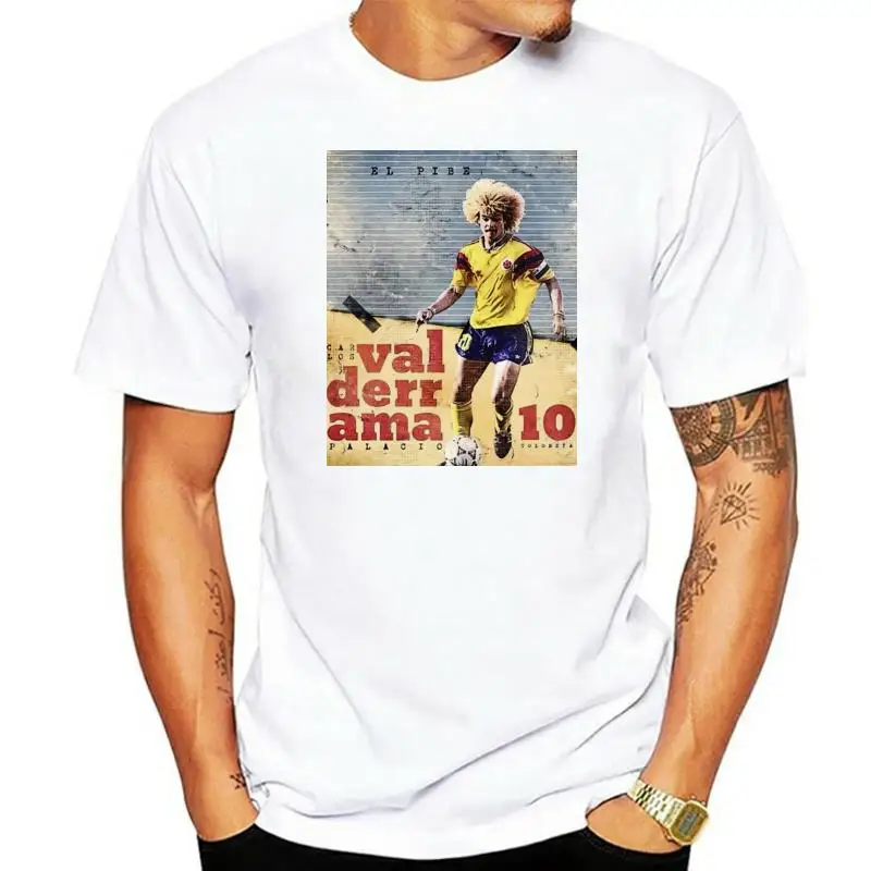 Тениска Maglia Carlos Valderrama Колумбия Calcio Vintage Anni 80 1 S-M-L-XL Висококачествена тениска