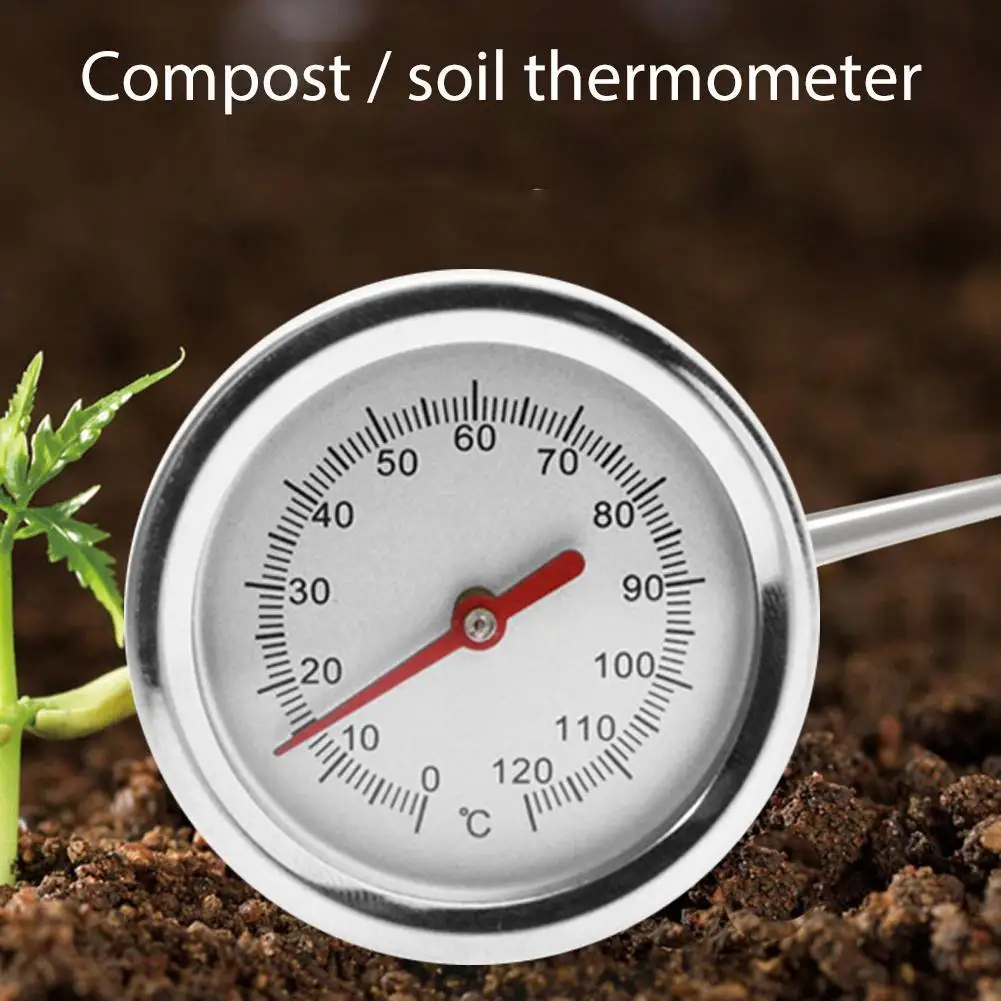 Точна трева растение саксия компост почвата температура тестер сонда неръждаема стомана термометър измерване