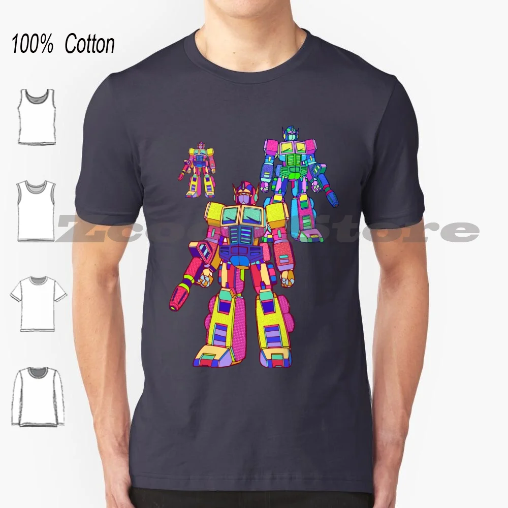Цветна инвазия на роботи и тениска 100% памук удобни висококачествени мишки Mallybeau Dwelling Invasion Of The Robots