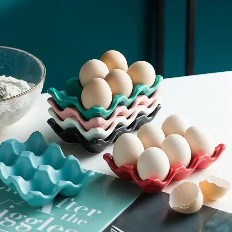 яйце правоъгълен цвят шест творчески кухненски консумативи прибори за хранене твърди багажник домакинство решетка съхранение керамична тава
